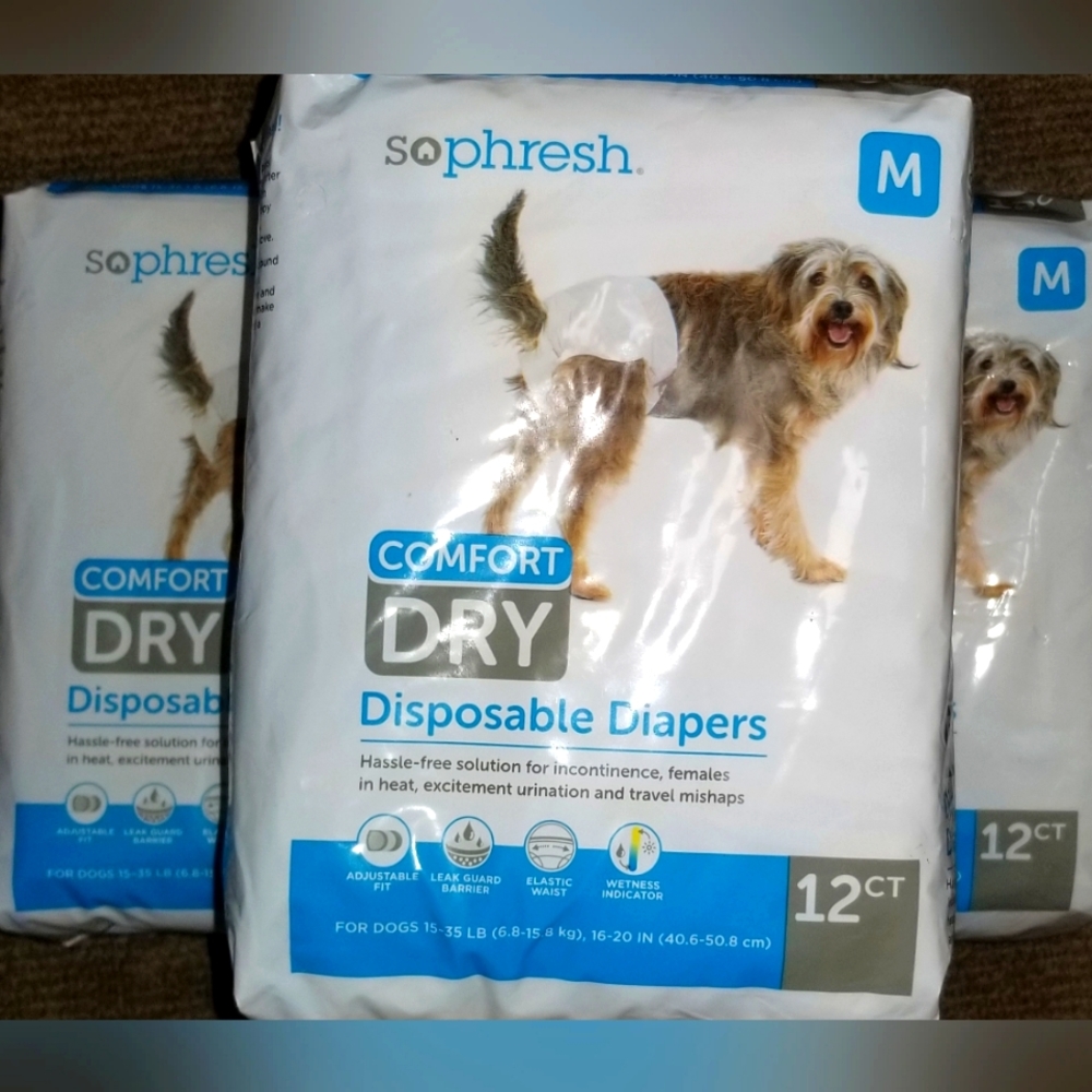 Sophresh comfort dry disposable pet diapers Medium